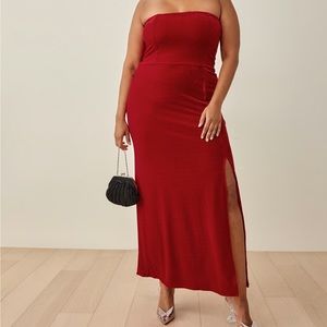 NWT Velvet Reformation Beacon Dress in Cherry